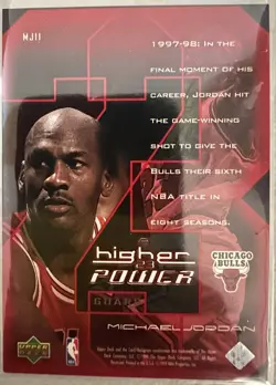 1999-00 Upper Deck - Michael Jordan Higher Power Michael Jordan #MJ11 - Image 2