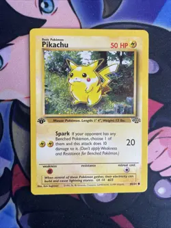 1999 Pokemon PIKACHU Jungle Set 1ST EDITION Common NON HOLO Card 60/64 WotC NM - Image 1