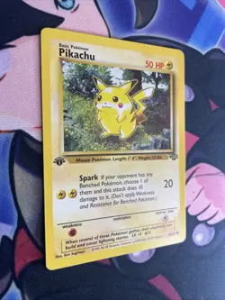 1999 Pokemon PIKACHU Jungle Set 1ST EDITION Common NON HOLO Card 60/64 WotC NM - Image 2