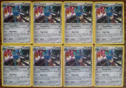 8x Pokemon 2016 Lucario Promo Rare Holo Card Lot 63/124 - TCG - Image 1