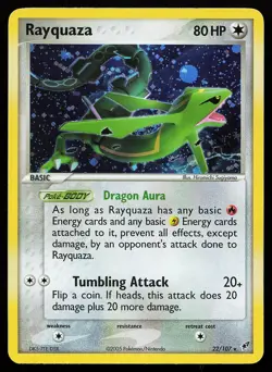 Rayquaza 22/107 Holo Rare Deoxys Pokemon Card - Image 1