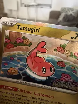Tatsugiri SVP 118 STAFF Twilight Masquerade Stamped Promo Pokemon Card - Image 2