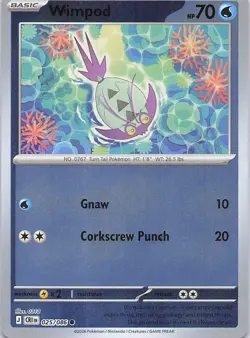 Pokemon Card - Wimpod - Reverse Holo (025/086 - Chaos Rising) - Image 1