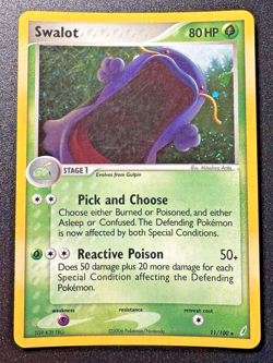 Swalot 11/100 EX Crystal Guardians Pokemon Card Holo Foil Rare MP - Image 1