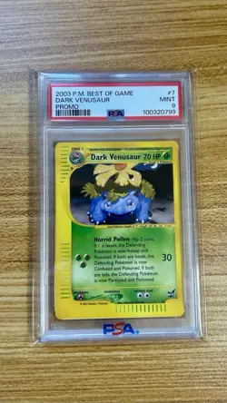 Pokemon 2003 Best of the Game Promo Card #7 Dark Venusaur PSA 9 Mint - Image 1