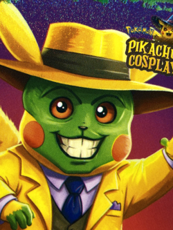 Pikachu as Cosplay Mask Non- Pokemon Fan Art Card **You Pick Holo Style - Image 5