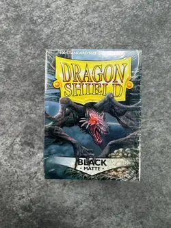NEW Dragon Shield Matte Black Box of 100 Standard Size Card Sleeves 2.5X 3.5 - Image 1
