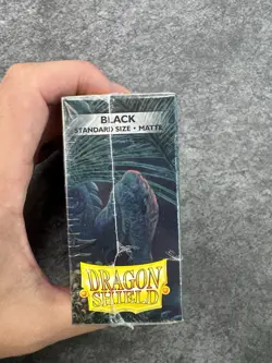 NEW Dragon Shield Matte Black Box of 100 Standard Size Card Sleeves 2.5X 3.5 - Image 2