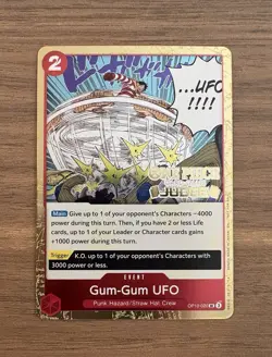 One Piece Monkey D. Luffy (Gum-Gum UFO Judge Pack Vol. 6) 020 Promo Stamp Card - Image 1