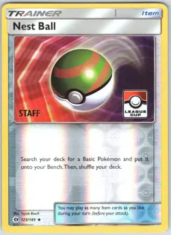 Nest Ball 123/149 Holofoil Staff Promo League & Championship Cards Pokemon NM - Image 1