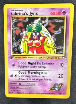 Pokemon 2000 Gym Heroes 1st Edition SABRINA'S JYNX 59/132 NM - never played - Image 1