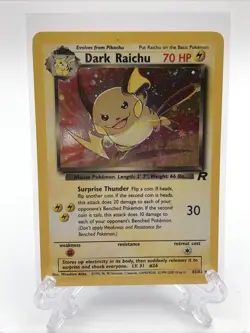Pokemon Dark Raichu Team Rocket Secret Rare Holo Trading Card MP - Image 1
