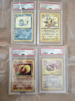 Pokemon Eevee Evolutions 1st Ed Jungle Set - Holo Jolteon Vaporeon Flareon PSA 7 - Image 1