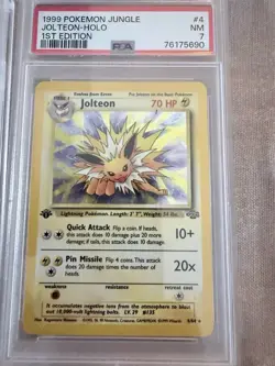 Pokemon Eevee Evolutions 1st Ed Jungle Set - Holo Jolteon Vaporeon Flareon PSA 7 - Image 3