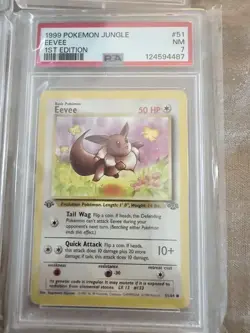 Pokemon Eevee Evolutions 1st Ed Jungle Set - Holo Jolteon Vaporeon Flareon PSA 7 - Image 5