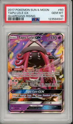 2017 Pokemon Sun & Moon Guardians Rising Tapu Lele GX #60 PSA 10 - Image 1