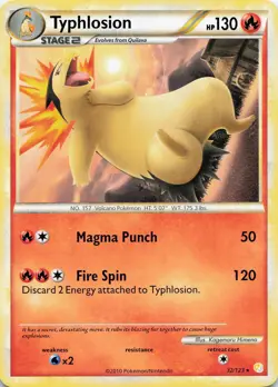 Pokemon Typhlosion Rare HeartGold SoulSilver #32/123 NM - Image 1