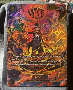 Bandai One Piece Card Game Sabo PRB02-014 Special Rare SP Character 6000 Eng - Image 1