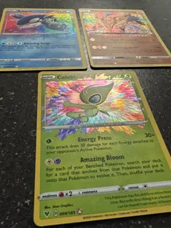Pokemon TCG 3 Card Holo Lot Celebi/Kyogre/Zamazenta Rare NM - Image 2