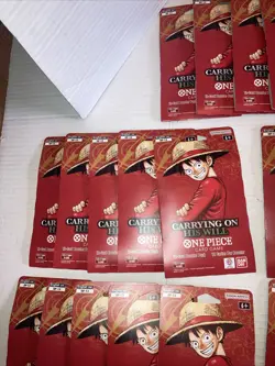 40 BRAND NEW SEALED OP-13 ONE PIECE CARRYING ON HIS WILL SLEEVED BOOSTER PACKS - Image 4