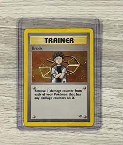 Pokemon TCG Card Brock Gym Heroes 2000 Unlimited Holo Rare Card 15/132 LP - Image 1