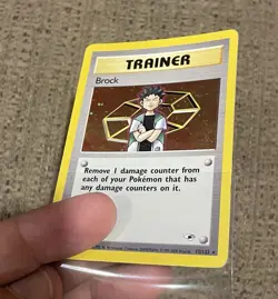 Pokemon TCG Card Brock Gym Heroes 2000 Unlimited Holo Rare Card 15/132 LP - Image 4