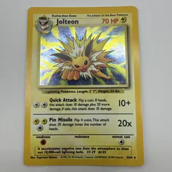 Jolteon 4/64 Holo Unlimited Jungle No Set Symbol Error Pokemon Card (LP-) - Image 2