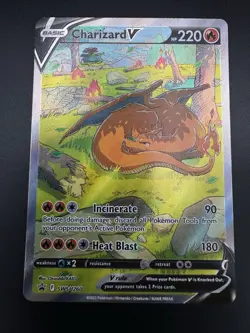 Charizard V SWSH260 Sword & Shield Full Art Black Star Promo Pokemon Card NM - Image 3