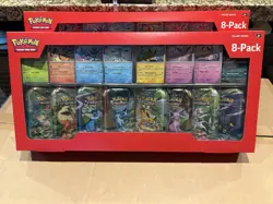 Pokemon Prismatic Evolutions 8 Mini-Tins w Promo Cards Costco 2-pack - Image 2