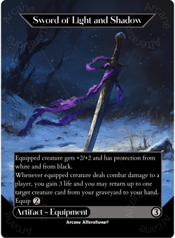 Sword of Light and Shadow - Full Art Altered Art Custom Proxy Cards - Image 1