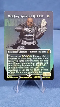 Nick Fury Agent Of Shield FOIL NM #357 Marvel Borderless Comic Card MTG Magic - Image 1