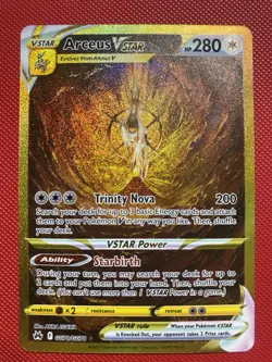 Arceus VSTAR Secret GG70/GG70 Crown Zenith Galarian Pokemon Card TCG Gold - Image 2