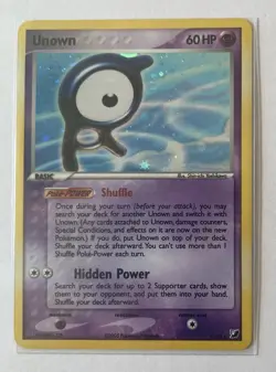 Unown A/28 - Rare Holo Foil - EX Unseen Forces 2005 Vintage - Pokemon Card NM 1¢ - Image 1