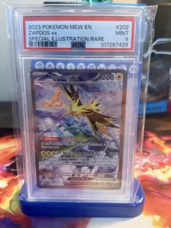 2023 Pokemon TCG Zapdos EX Sir Special Illustration Rare Card 202/165 PSA 9 - Image 1