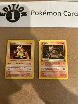 Magmar 1st Edition + Magmar Shadowless Pokemon Card Lot Vintage WOTC - Image 1