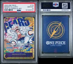 2023 ONE PIECE OP05-AWAKENING OF THE NEW ERA #119 MONKEY D. LUFFY ALT ART PSA 10 - Image 3