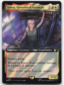 Jenny, Generated Anomaly (Extended Art) Surge Foil R 1012 Doctor Who MTG Card LP - Image 1