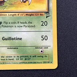 Pinsir 29/130 Base Set 2 Regular Non-Holo WOTC Pokemon Card Near Mint NM - Image 5