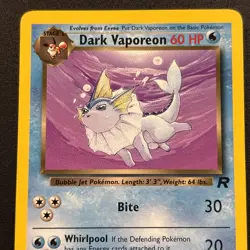 Dark Vaporeon 45/82 Team Rocket Non-Holo 2000 Wizards Pokemon Card Near Mint NM - Image 2