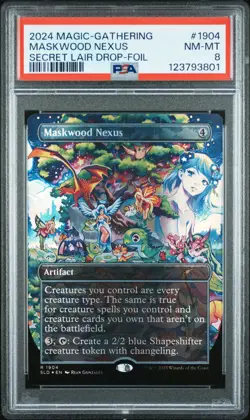 2024 MAGIC: THE GATHERING SECRET LAIR DROP FOIL #1904 MASKWOOD NEXUS PSA 8 - Image 1