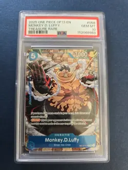 2025 ONE PIECE OP13 058 CARRYING ON HIS WILL MONKEY D LUFFY TREASURE RARE PSA 10 - Image 1