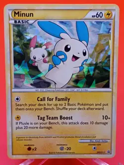 Minun HGSS17 HeartGold & SoulSilver Cracked Ice Holo Promo Near Mint Pokemon TCG - Image 1