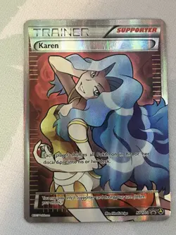 Pokemon Karen Trainer-Supporter XY177A Alternate Art Full Art Promo Holo English - Image 1