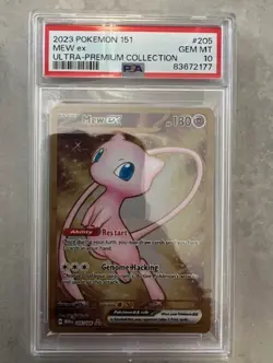 Pokemon 151 Mew ex Metal Promo 205/165 Hyper Rare Ultra Premium PSA 10 Gem Mint - Image 1