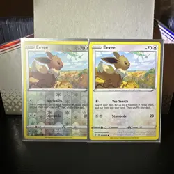 Pokemon Eevee TCG Evolving Skies Card 125/203 Non Holo & Reverse - Image 1