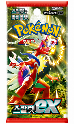Pokemon Scarlet ex Booster Pack Korean SV1S Sealed 5 Cards TCG - Image 1