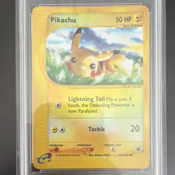 Nintendo Pokemon TCG Pikachu 124/165 Expedition Reverse Holo PSA 8 English - Image 3