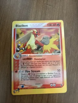 Blaziken 3/109 Pokemon EX Ruby and Sapphire 2003 E-reader Reverse Holo - LP - Image 1