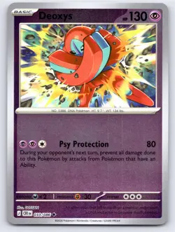 Deoxys 033/086 Uncommon Chaos Rising Pokemon Reverse Holo Near Mint - Image 1