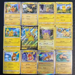 12 Pikachu Raichu Pokemon TCG Rare Holo V Mixed Lot Mouse 🥰⚡Collection - Image 1